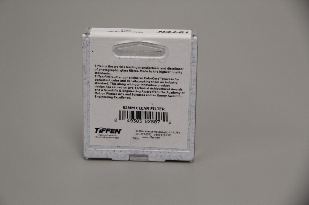 New TiFFEN 52mm Clear Filter