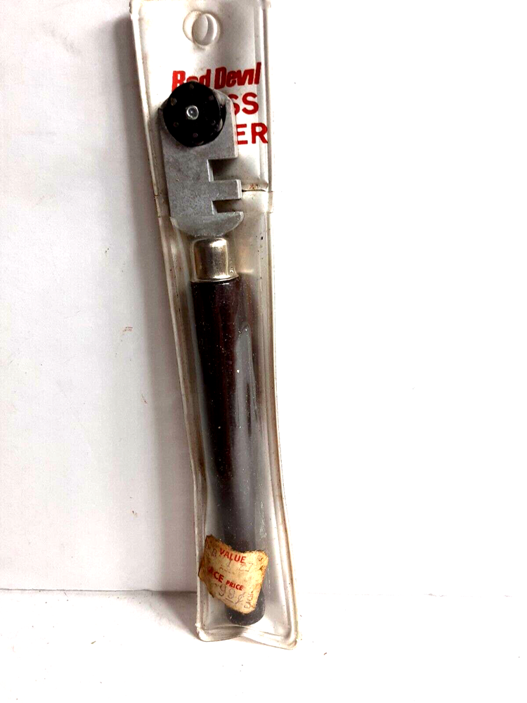 Vintage Red Devil Glass Cutter Wood Handle E22