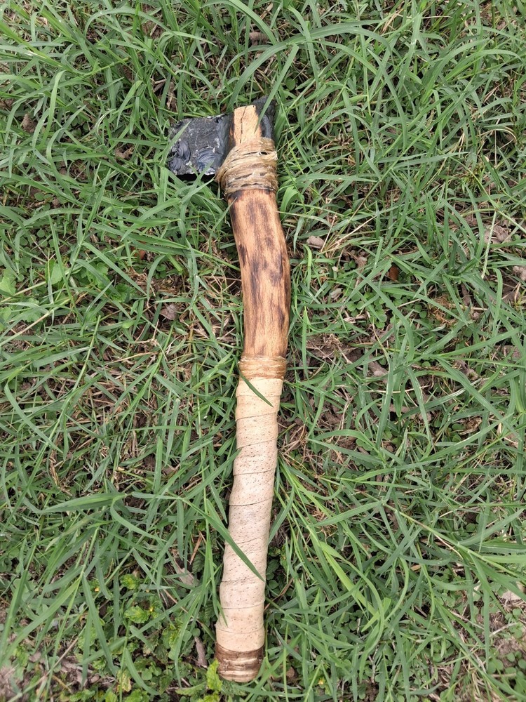 Primitive Style Obsidian Tomahawk