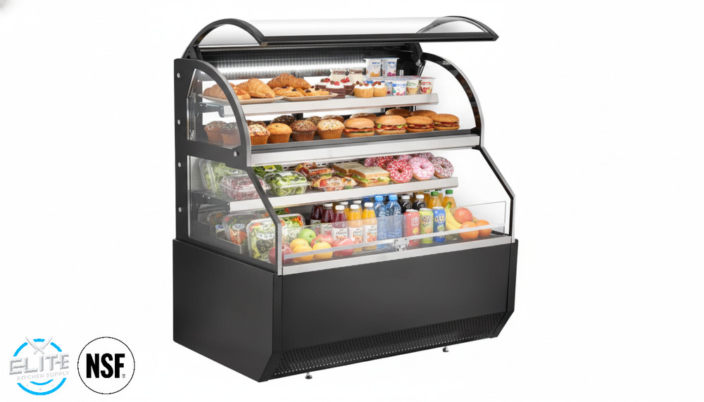 NSF Double Deck Open Display Refrigerated Showcase