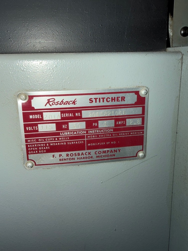 Rosback Auto Stitcher 201 A