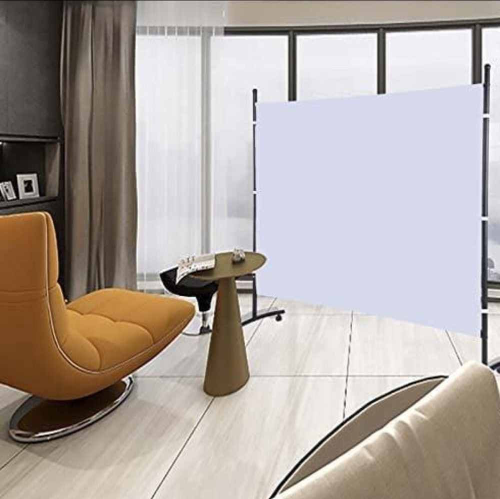 6ft Long One Panel White W/Wheels Room Divider