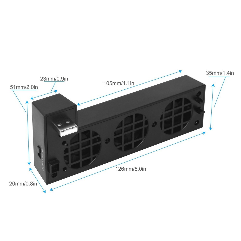 Efficient Xbox One X Cooling System with 3 Fans & USB Port - Essential Accessory
