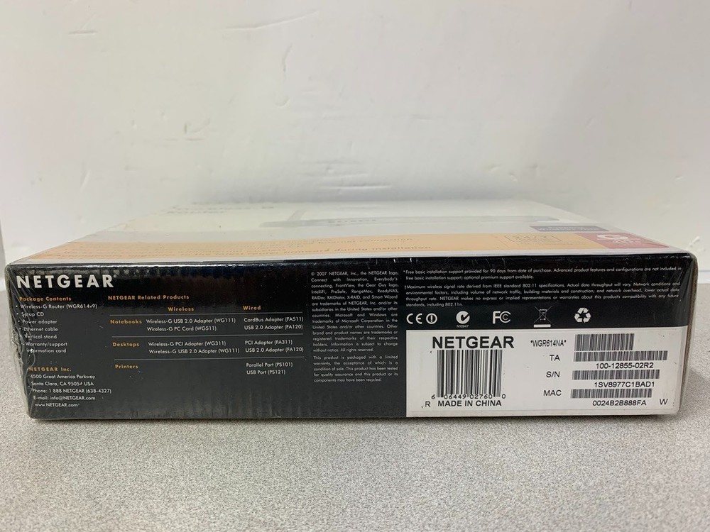 **NETGEAR WGR614 54 Mbps Wireless Router