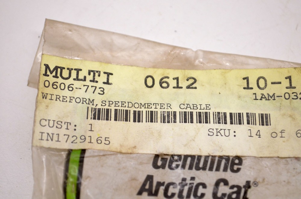 OEM Arctic Cat 0606-773 Wireform, Speedometer Cable NOS