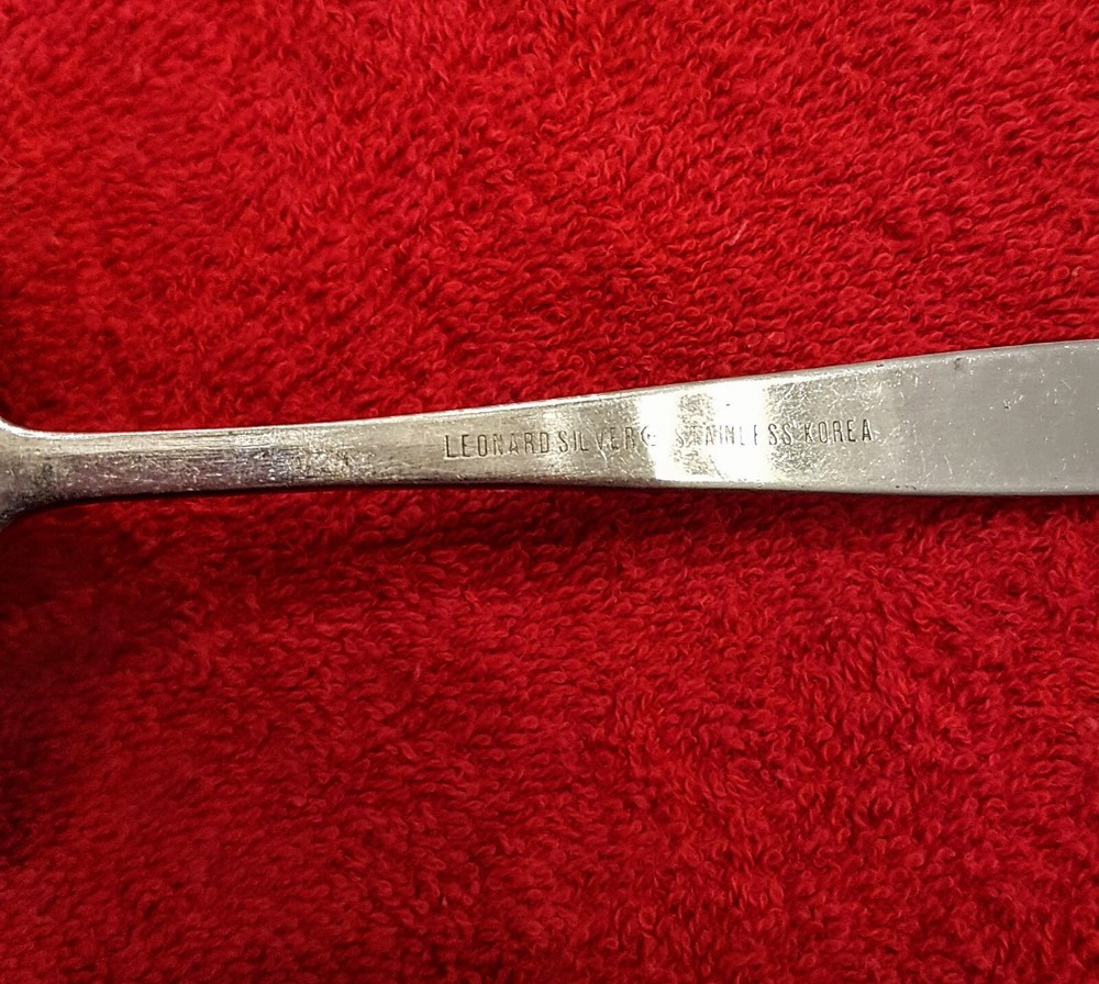 LEONARD SILVER MFG Stainless Steel Solid Gravy Ladle Plain Glossy Squared Handle