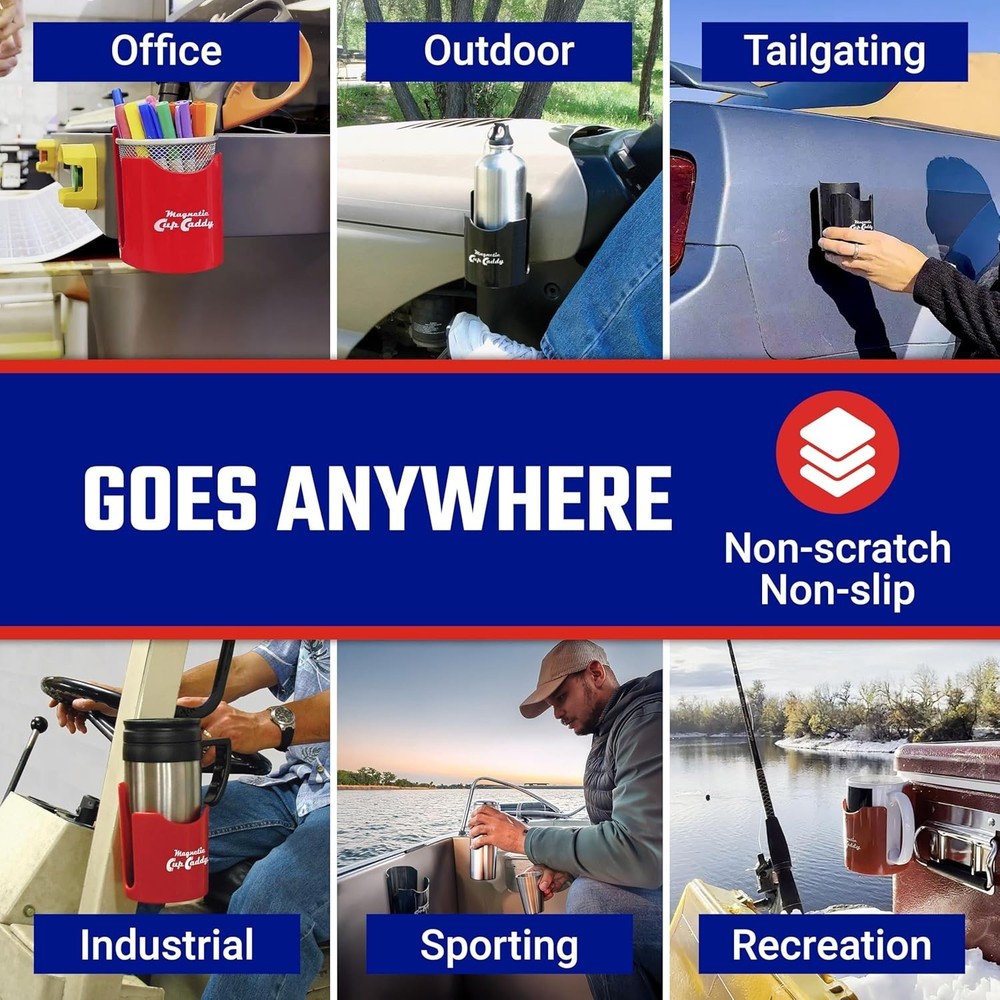 Space-Saving Magnetic Caddy for Drinks & Tools - Perfect for Any Workspace