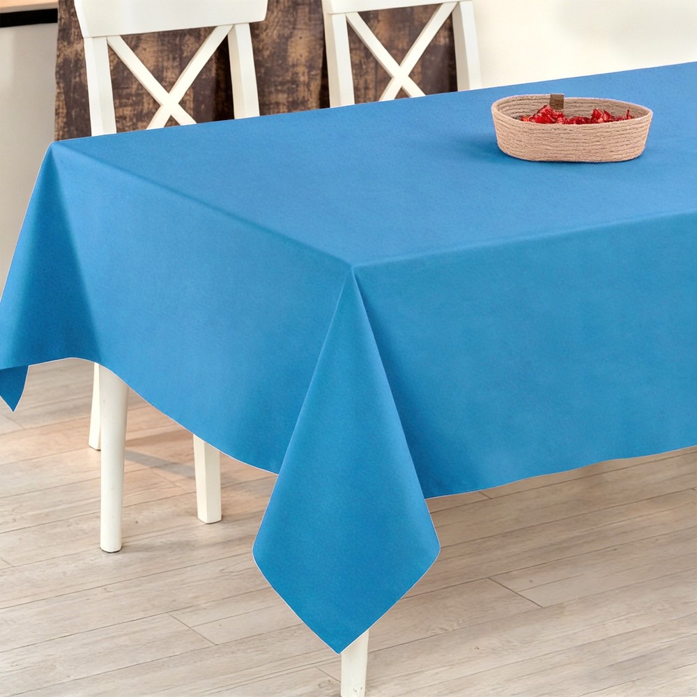 140x220cm Rectangle Tablecloth, Thickened Polyester Table Cloth Lake Blue