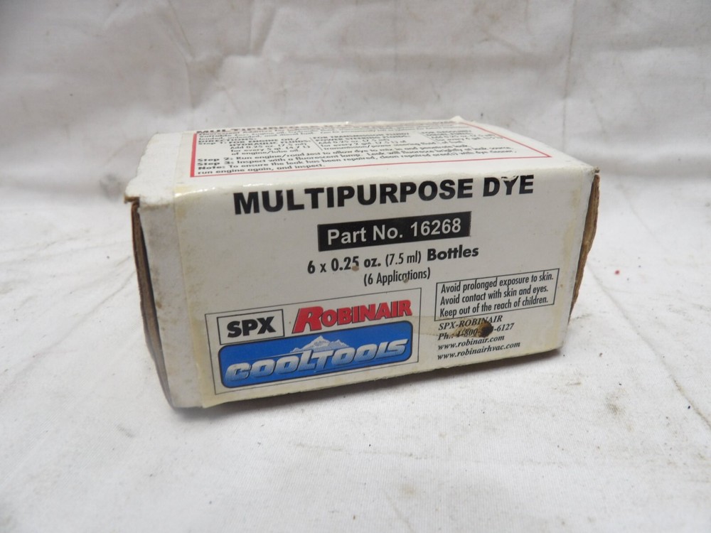 SPX Robinair CoolTools Multipurpose Dye #16268 (6x0.25 oz. Bottles)