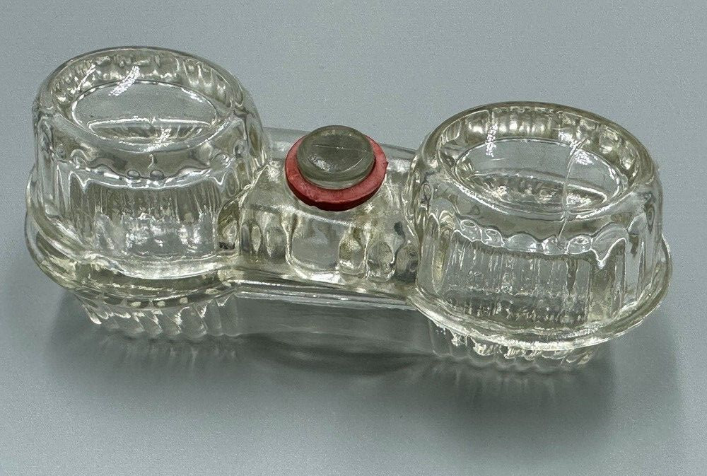 Antique Swivel OPERA GLASSES Figural Glass CANDY CONTAINER Binoculars