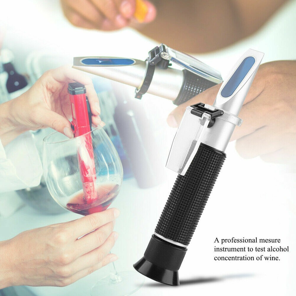 Wine Refractometer 0~25% Alcohol 0~40% Brix Grape Wine Sugar Meter Alcoholometer