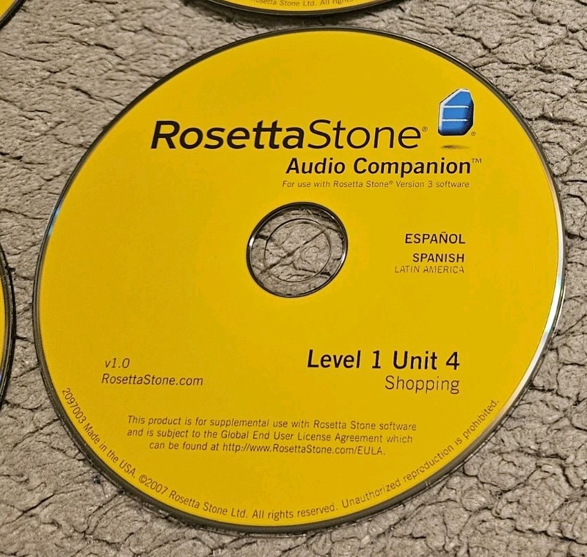 Rossetta Stone Spanish Level 1 CD Set Tested Plays