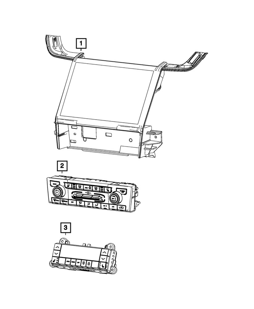 Genuine Mopar Vehicle Feature Controls Center Stack 68489381AC