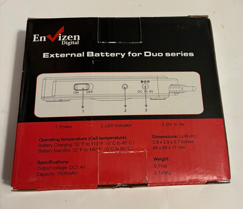 Envizen Rechargeable/External Battery Pack for Duo series