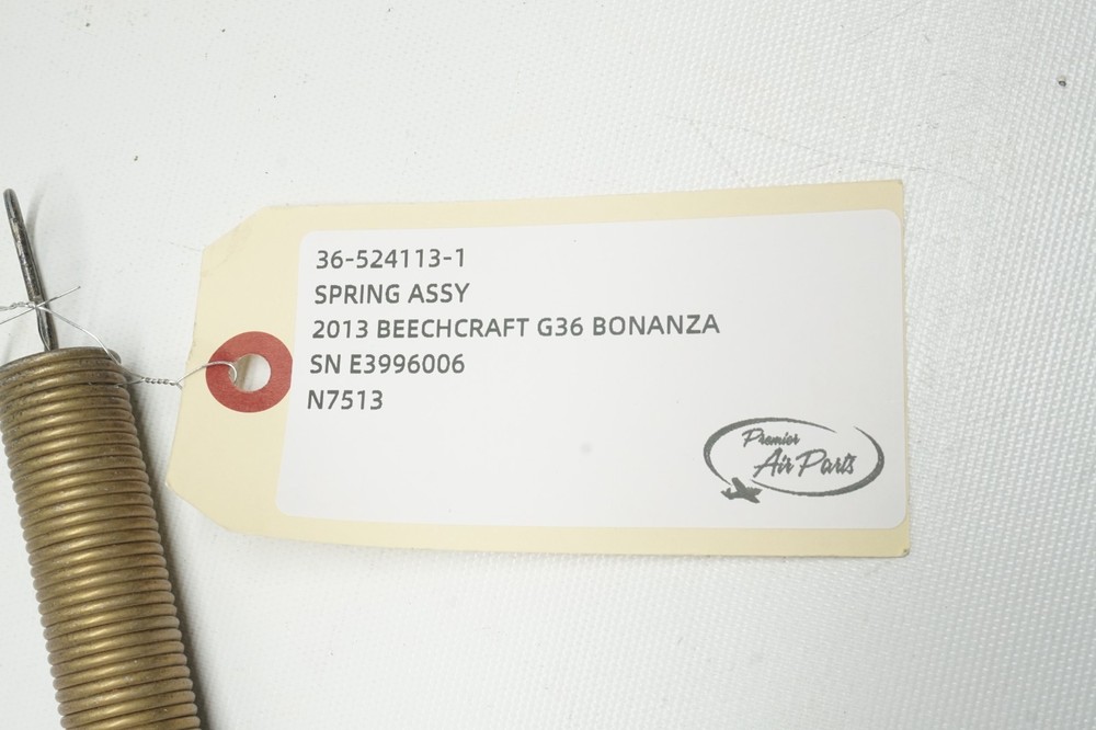 Beechcraft Spring ASSY P/N: 36-524113-1