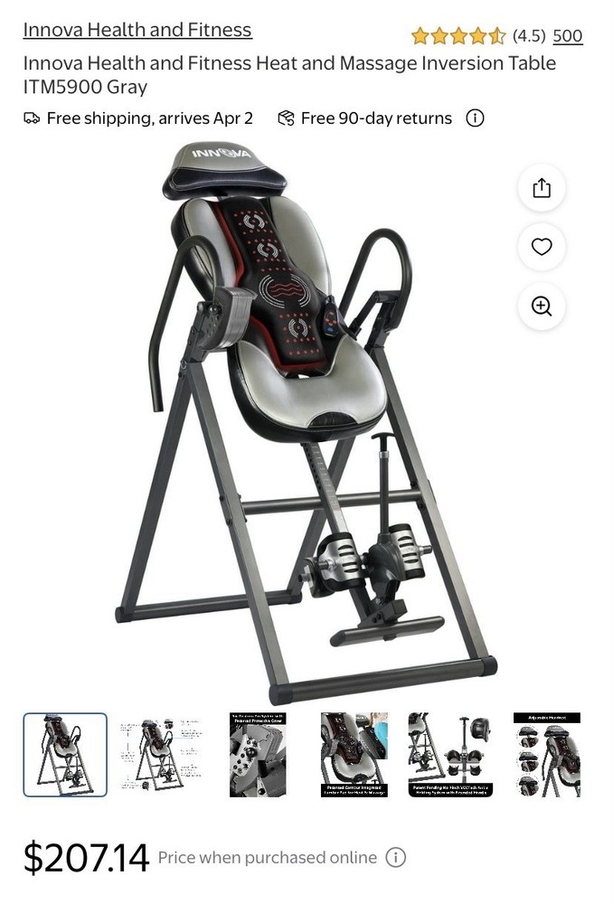 Innova ITM5900 Advanced Heat and Massage Inversion Therapy Table