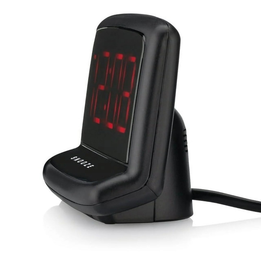 Large 1.4" LED Digital Alarm Clock with Deep Sleep Function Black Electric