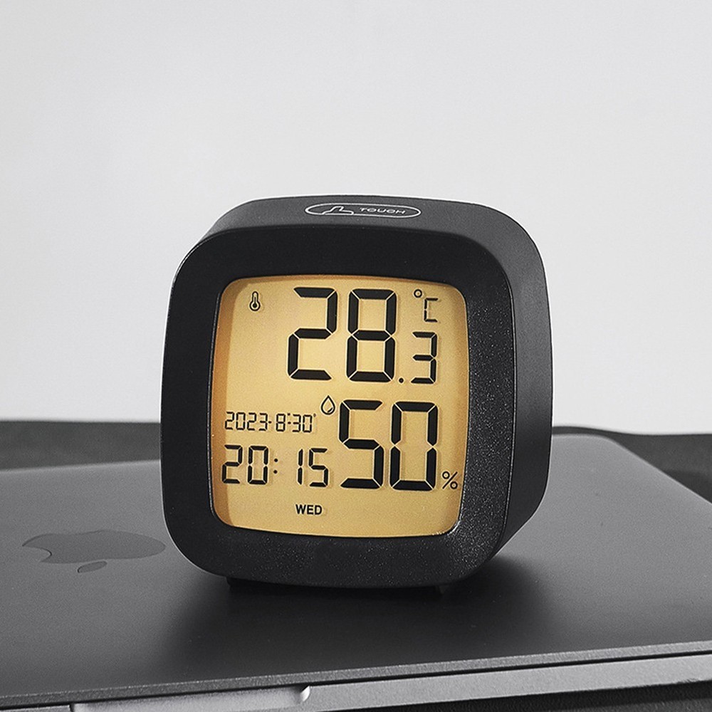 Multi Display Alarm Clock with Temperature Humidity Voice Control Backlight