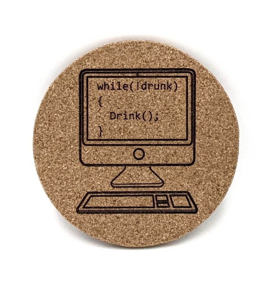 Software Engineer Cork Coaster 4 inch, Programmer Gift, Software Engineer Gift