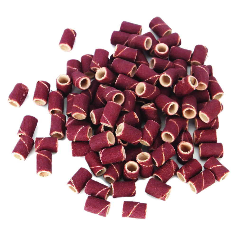 100 Pieces Extra Coarse Grit #80 Sanding Bands for Nail Drill Bits File Manicure