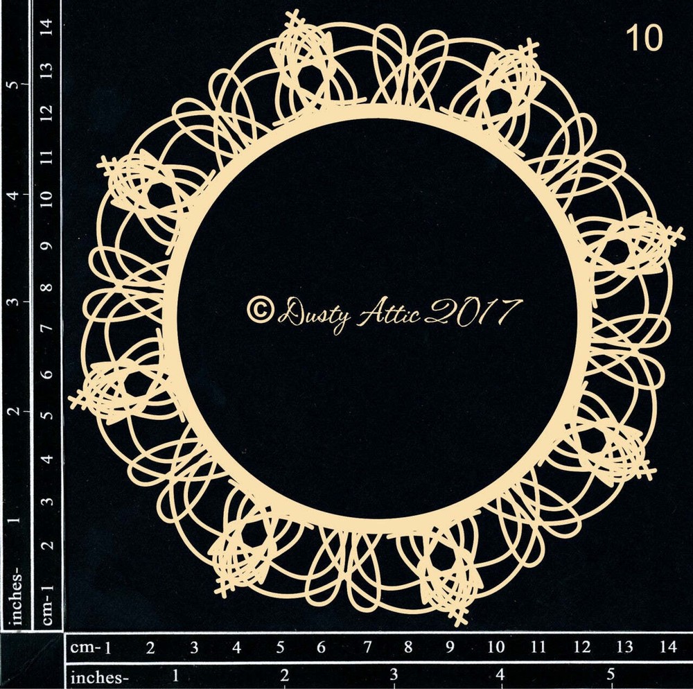 Dusty Attic Chipboard 6x6- Doily #10, DA1721