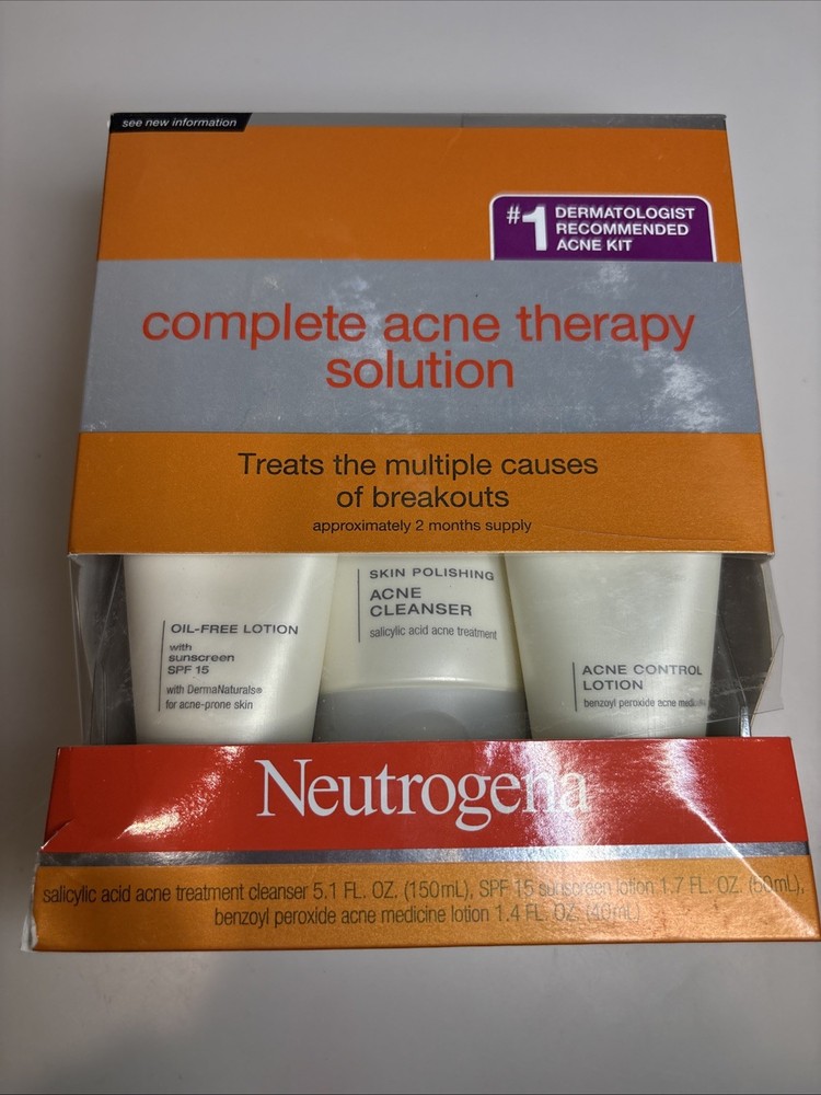 Neutrogena Complete Acne Therapy Solution. Set Trio. Discontinued. READ