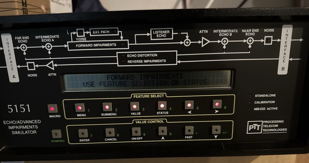 Processing Telecom Technologies / PTT: 5151A Echo Adv. Impairments Simulator