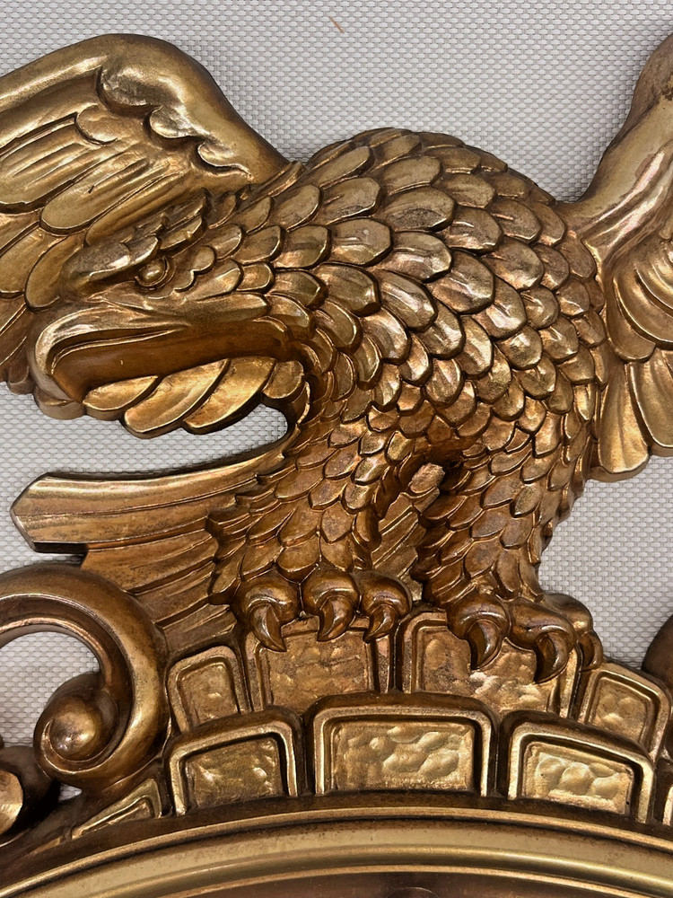Vintage Syroco Eagle Convex Wall Mirror