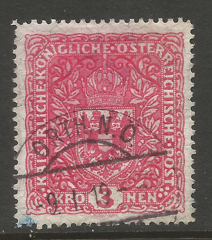✨OSBURGH – AUSTRIA. 1916. 3K USED ORTH POSTMARK.