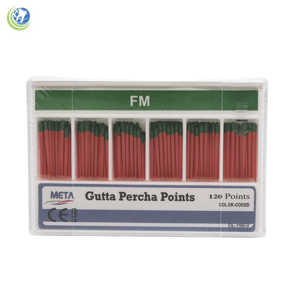 Gutta Percha Points Fine Medium FM 120/Box Vial Endodontic Obturation