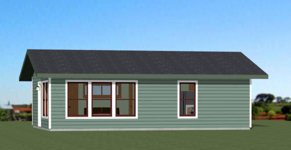 30x20 House -- Studio 1 Bath -- 600 sq ft -- PDF Floor Plan -- Model 1D