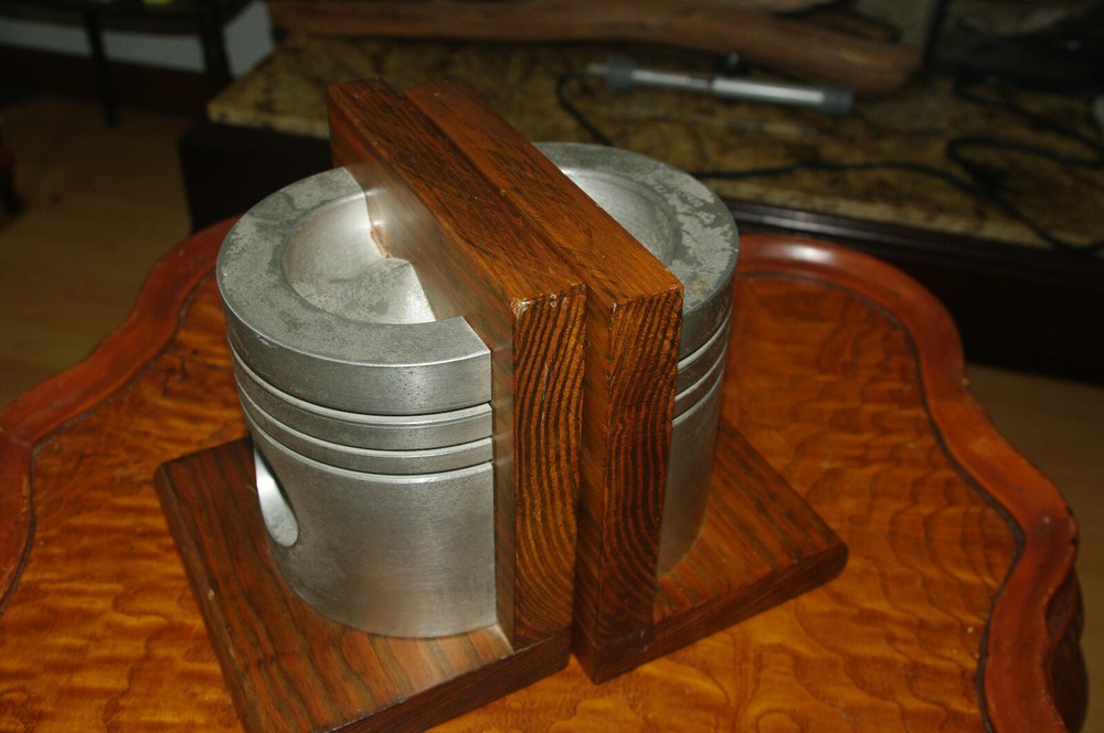 Pair of Mack Piston Bookends