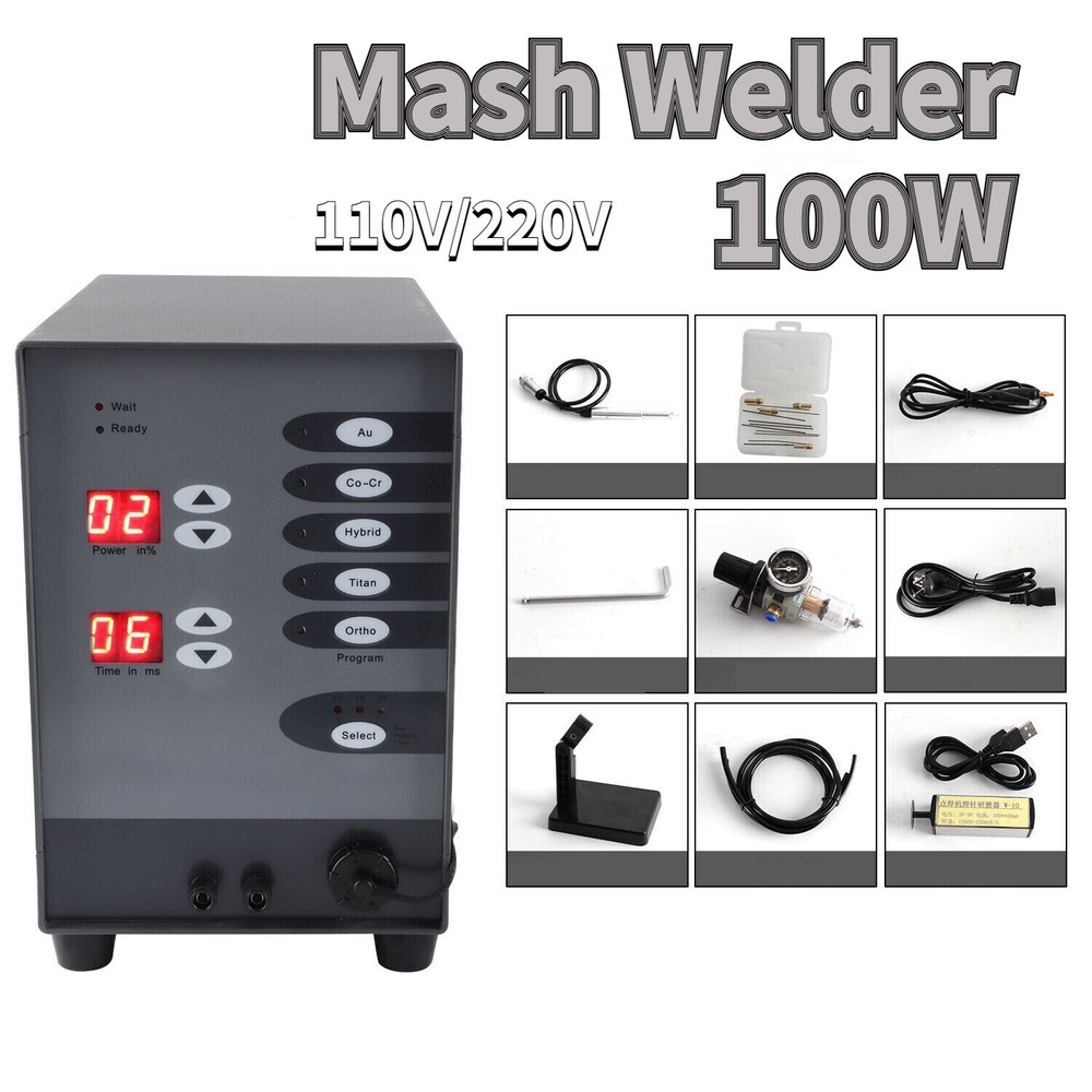 100W Spot ARC Welder Automatic Pulse Argon Welding Machine Dentistry 220V/110V