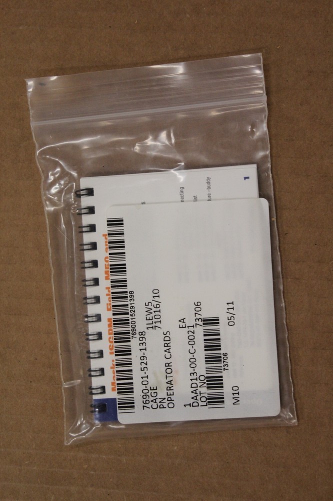 M51 / M50 Gas/Field Mask JSGPM Instructions Laminated Operator Cards