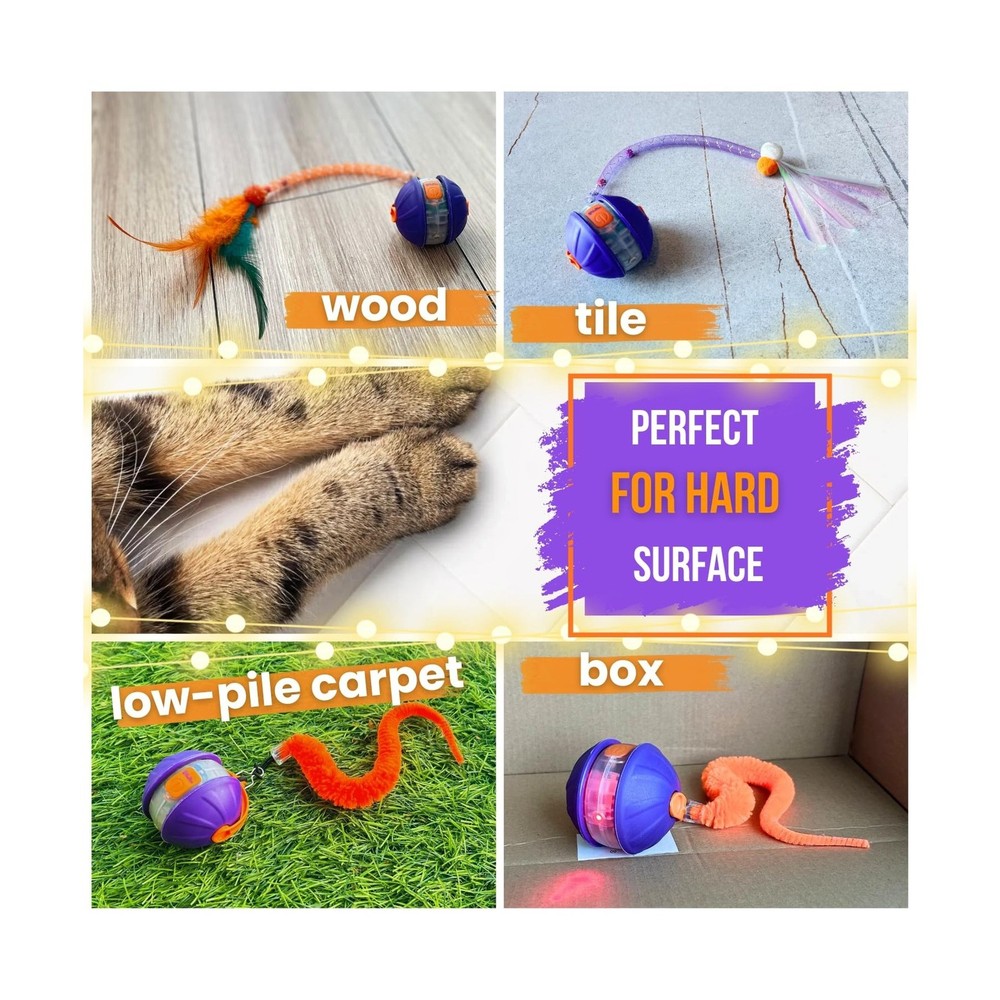 Cat Laser Toy Automatic 4-in-1, Interactive Ball & Laser Pointe... FAST USA SHIP