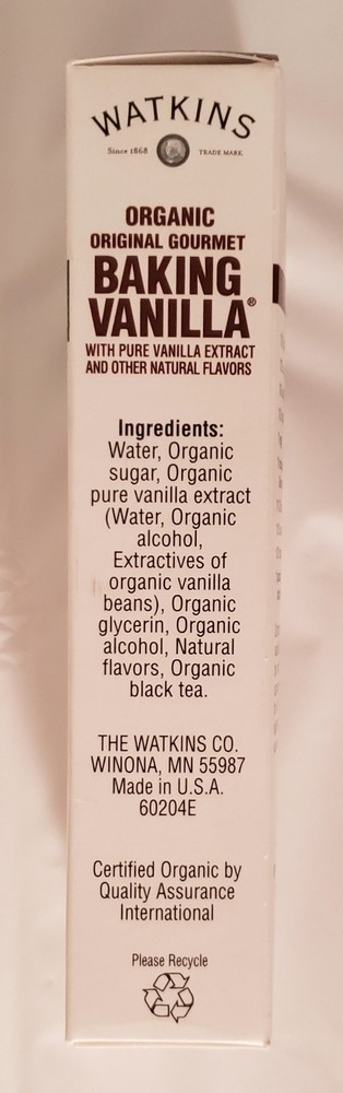 Watkins Organic Gourmet Baking Vanilla -- 2 fl oz