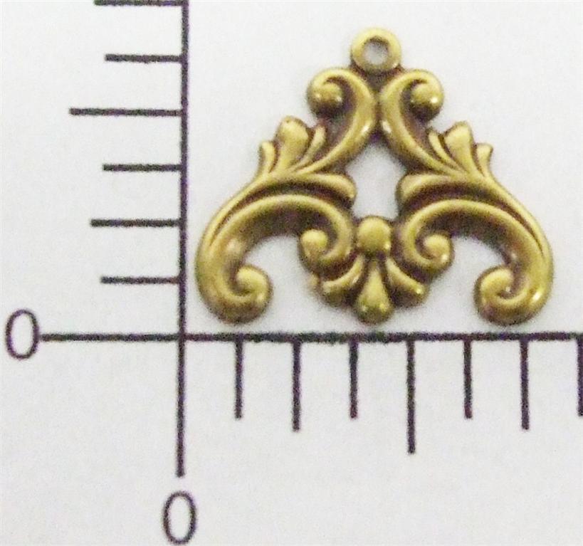 13403          4 Pc Brass Oxidized Victorian Ornament Jewelry Finding