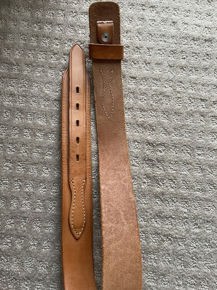 Bianchi B4 Ranger Belt Plain Tan, 28", Brass