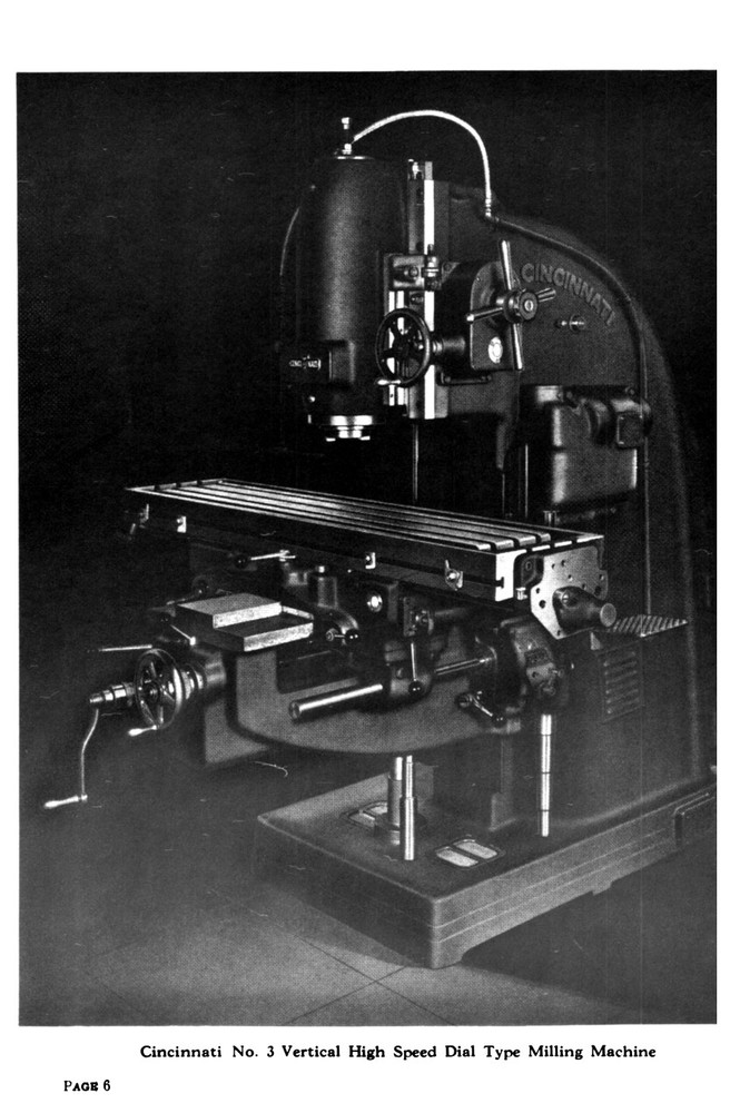 Cincinnati 2, 3, 4 Dial Type Horizontal Vertical Milling Machine ER Manual 1229