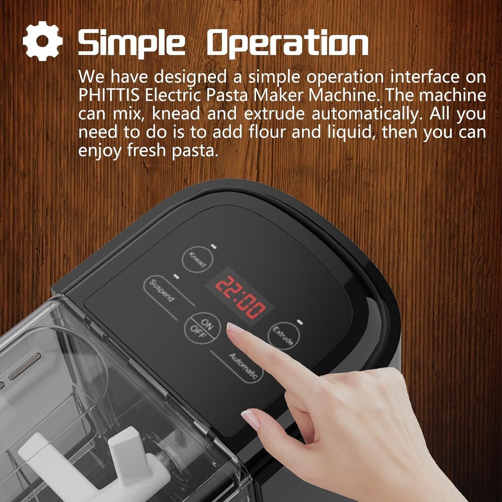 Electric Pasta Machine, Automatic Pasta Maker Machine Electric Noodle Maker