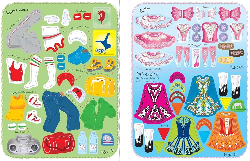 Sticker Dolly Dressing Dancers