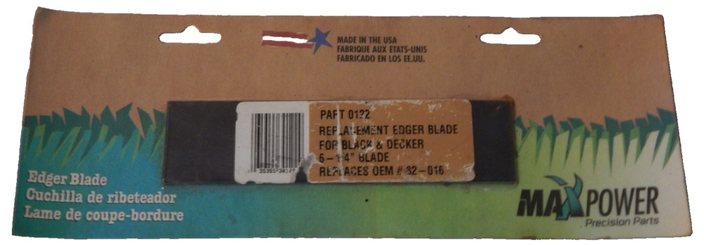Max Power Replacement Edger Blade Black & Decker 6-1/4" Part 0122