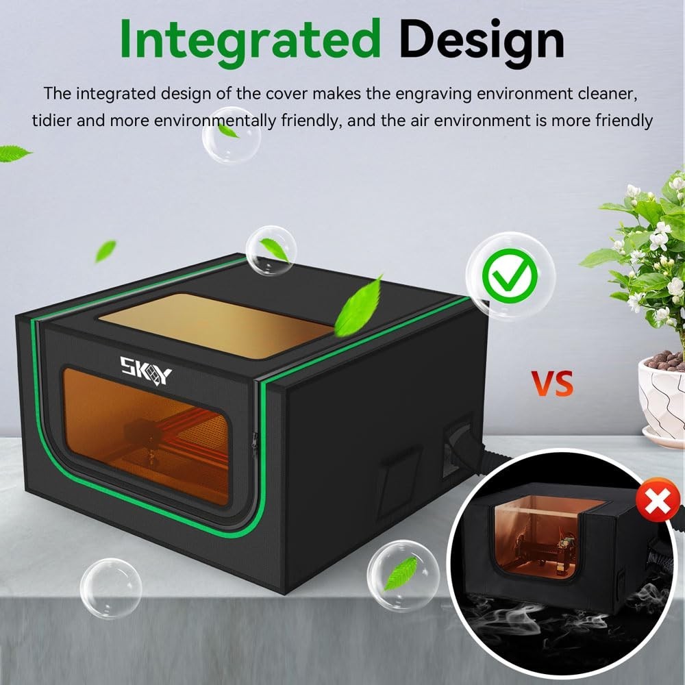 Laser Engraver Integrated Enclosure with LED Light, Fireproof and Dustproof Prot