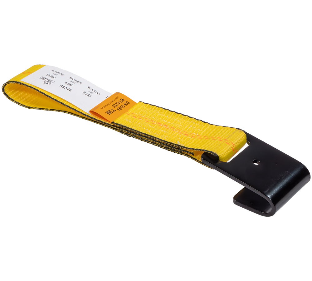 2PK 2"x11"Replacement Fixed End Tie Down Strap w/Flat Hook & Bolt Loop 3333lbs