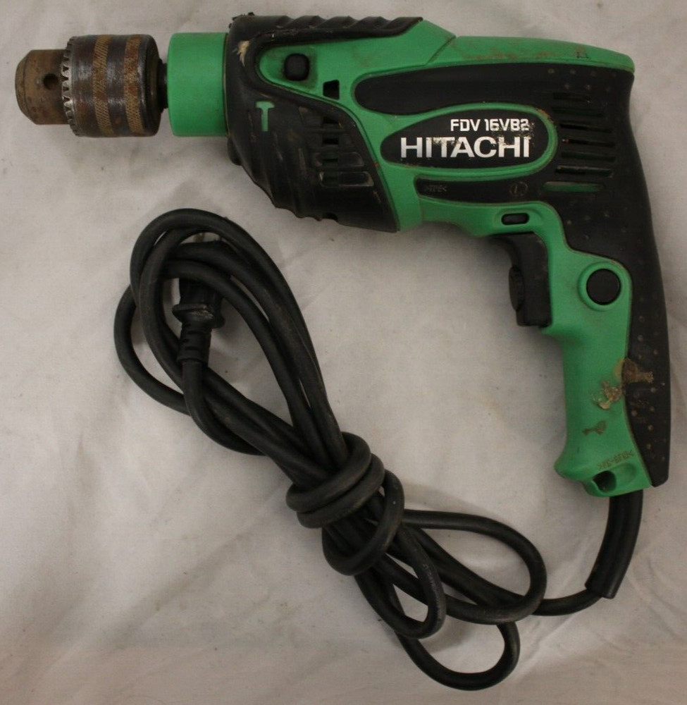 Hitachi Hammer Drill FDV 16VB2 W/ Case, auxiliary Handle, extra Drill Bits