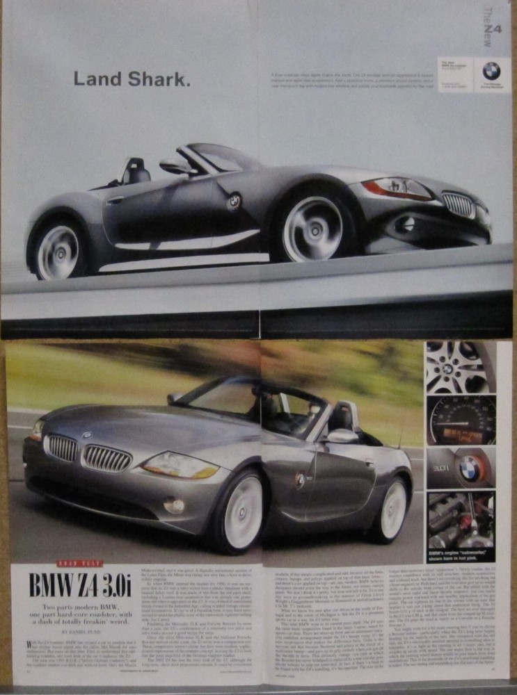 BMW Z4 Ad; Road Test 2003 2004