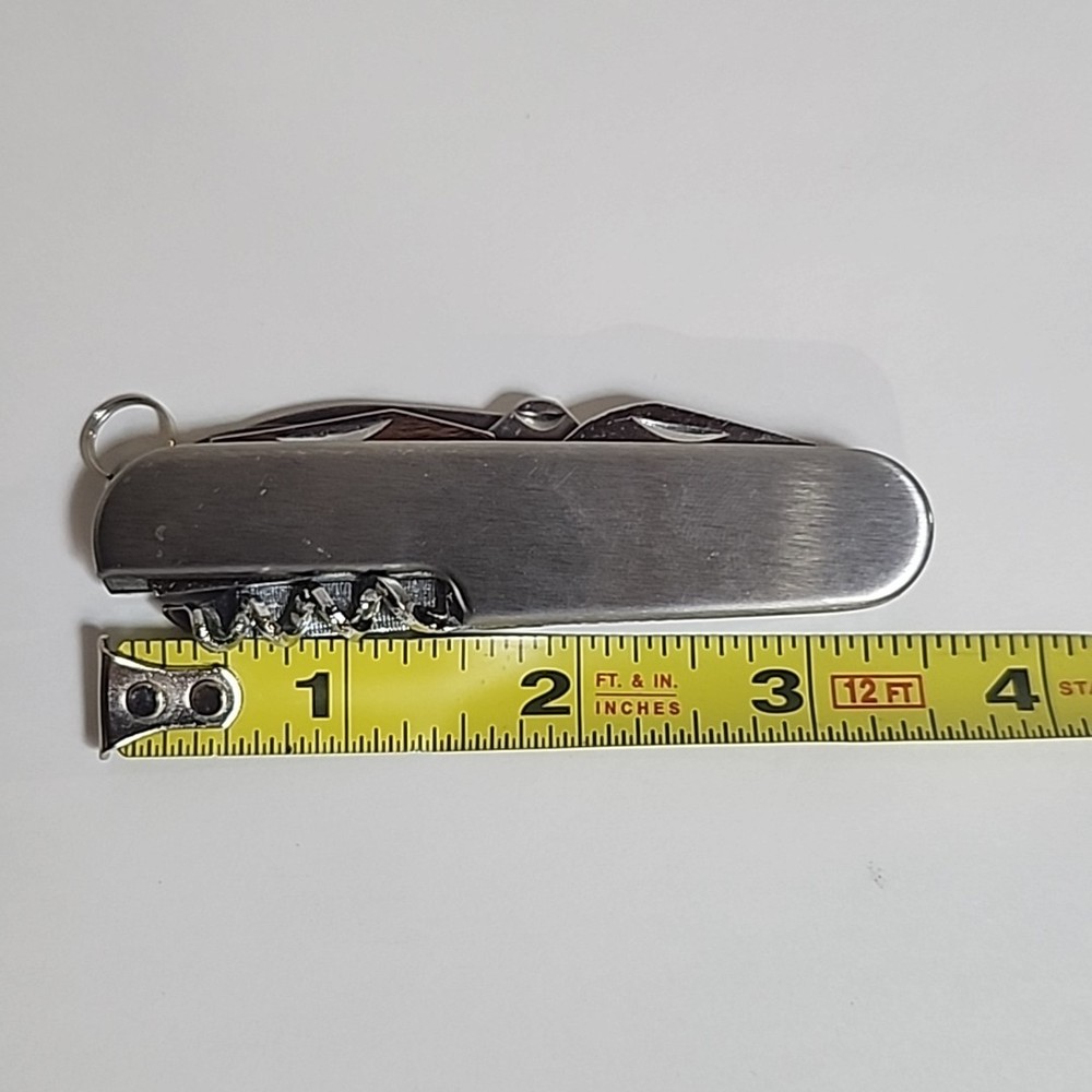 Multi-Tool Pocket Knife 7 Tool Stainless Steel Scissors Screw Driver Corkscrew