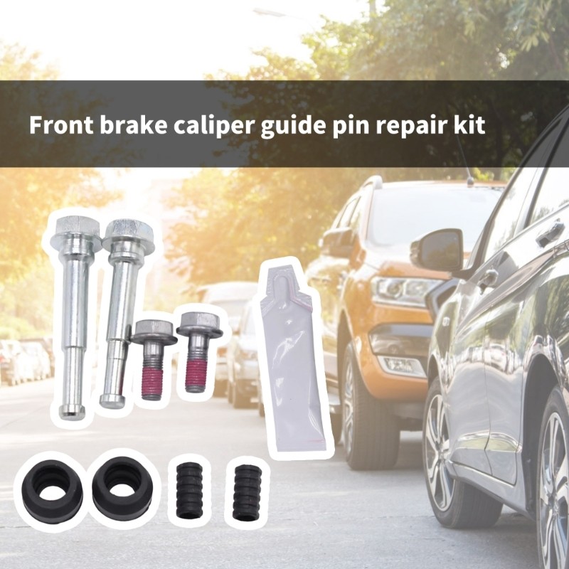 Front Brake Caliper Guide Pin Repair Package Kit for Ensures Stability Longevity