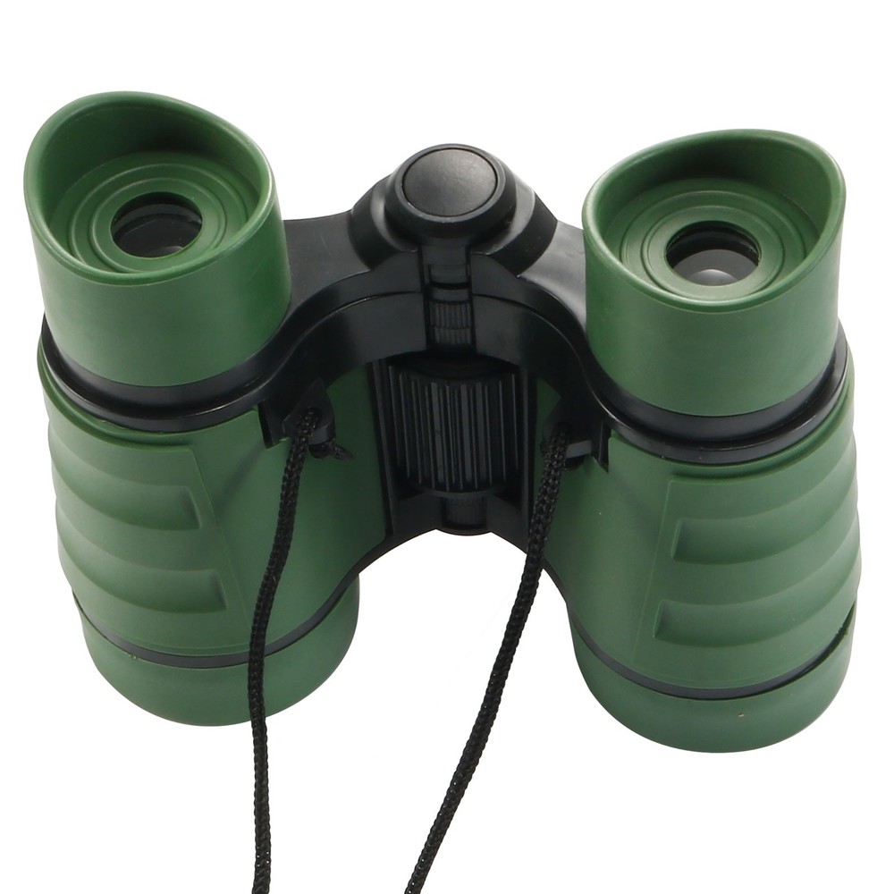 Toy Binoculars 4X30 Compact Foldable Binoculars Shock Proof Dark Green