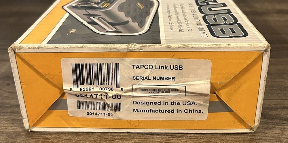 TAPCO Link Firewire 4x6 audio interface 2 Inputs, Fully Tested With Power Supply